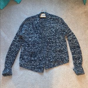 Abercrombie and Fitch Navy/White stitch sweater